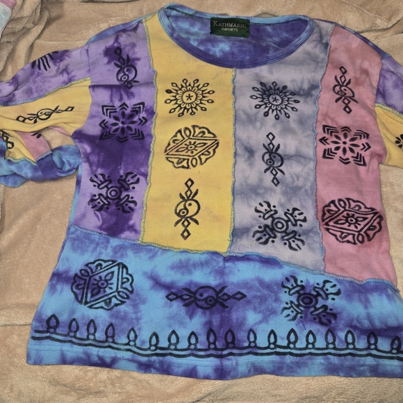 Colorful Boho Long Sleeve Top - Picture 6 of 11